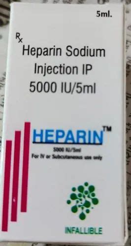 Heparin 5000 Iu Injection At Rs 51unit Vejalpore Navsari Id