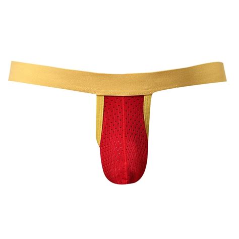 G String Men Thong Underwear Breathable Sexy Nylon Mesh Hole Sexy Mens