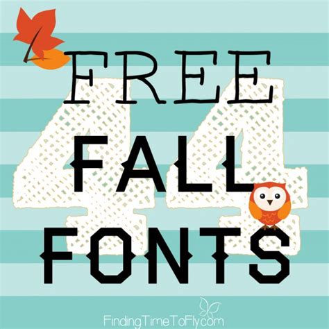44 Free Fall Fonts Finding Time To Fly