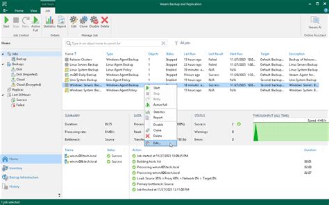 Editing Veeam Agent Backup Job Settings Veeam Agent Management Guide