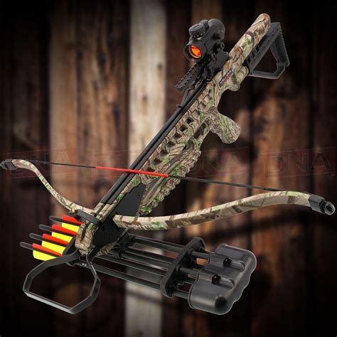 Buy The Powerful 175lb Deluxe Camo Panther Crossbow Set With A Red Dot