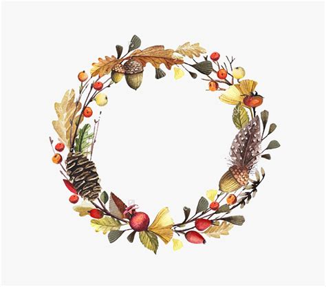 Fall Flower Wreath Clipart Hd Png Download Transparent Png Image