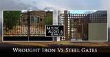 Steel Vs Wrought Iron Fence Pictures