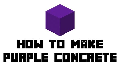 Minecraft Survival How To Make Purple Concrete Youtube