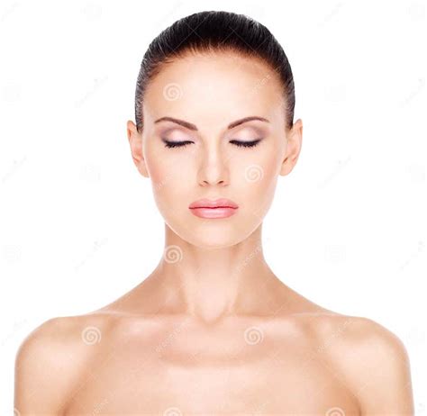 Portrait Of The Beautiful Woman S Face Stock Image Image Of Fresh