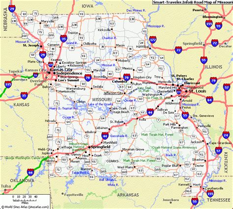 Map Of Missouri Travelsfinderscom