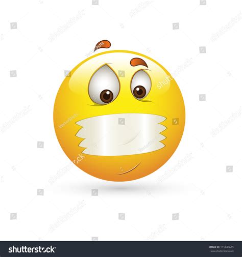 Smiley Emoticons Face Vector Secret Stock Vector 115840615 Shutterstock