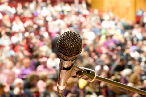 Microphone And Audience Stock Photo Download Image Now Istock