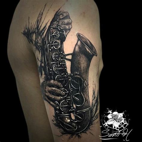 Pin By Cesar Burciaga On Sax Saxophone Tattoo Tattoos For Guys