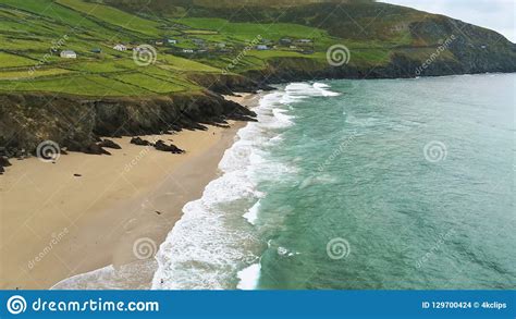 Aerial View Over The Beautiful Irish West Coast Stock Photo Image Of