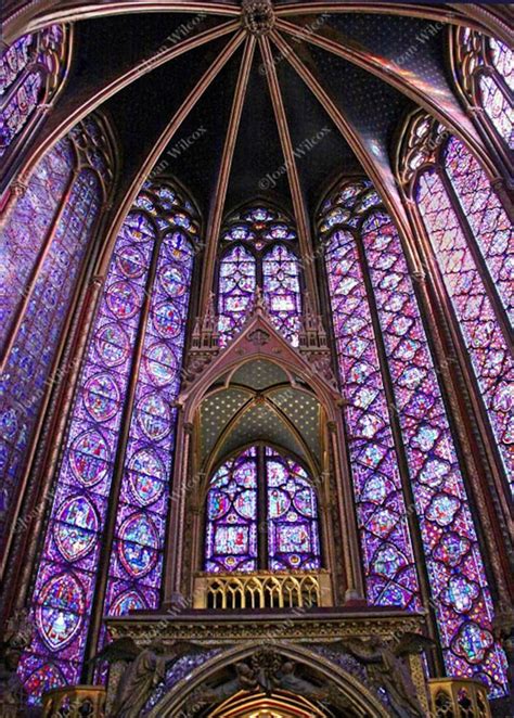 Beautiful Sainte Chapelle Paris France Stain Glass Windows Gothic