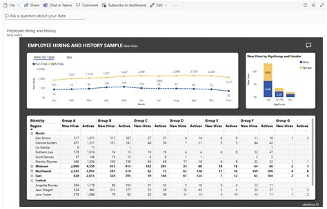 Exemple Dhistorique Et Embauche Demploy S Visite Guid E Power Bi