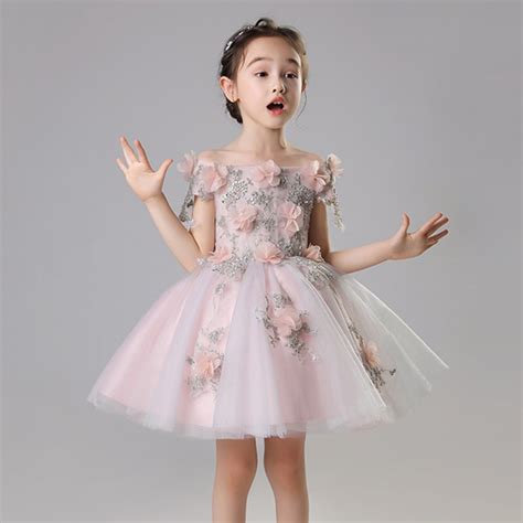 Shoulderless Flower Girl Dresses Wedding Holy Communion Dress Ball Gown