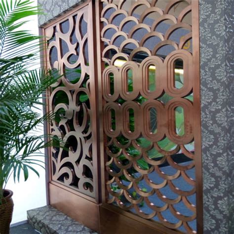 China Interior Design Stainless Steel Partition Wall Panel Laser Cut