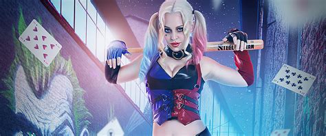 2560x1080 harley quinn cosplay4k 2560x1080 resolution hd 4k wallpapers images backgrounds