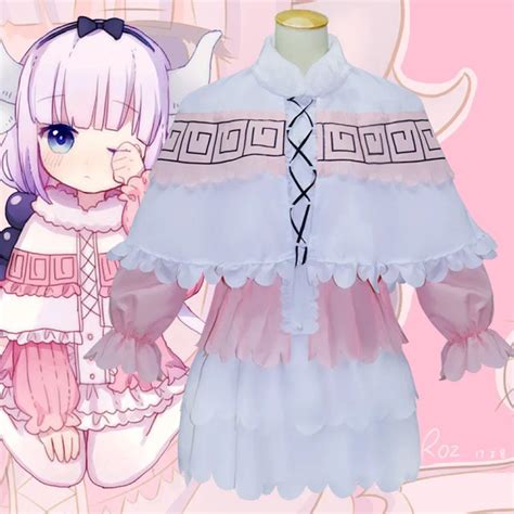 Anime Miss Kobayashis Dragon Maid Kanna Cosplay Lolita Dresses Maid