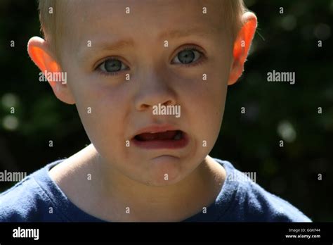 Little Boy Pulling A Face Unhappy Boy Unhappy Child Stock Photo Alamy
