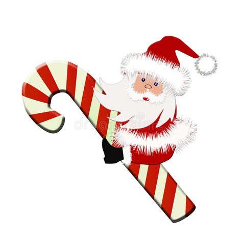 Santa With Candy Cane Stock Photo Image Of Cards Cane 6599342