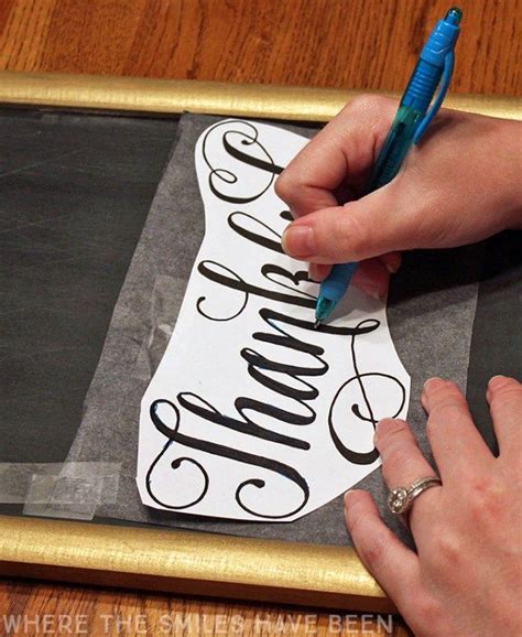 Diy Thankful Chalkboard And Easy Chalk Hand Lettering Cheat Chalkboard