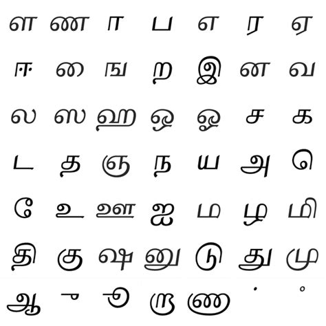 Tamil Alphabet Writing