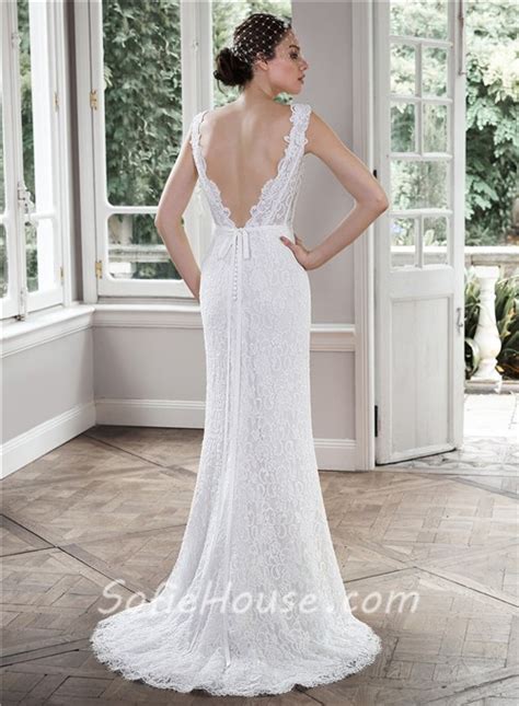 Check out our collections of 2021 wedding dresses, bridesmaid dresses, prom gowns, and find the ones of your dreams. Mermaid Scoop Neck Low Back Lace Wedding Dress With ...