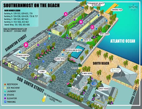 Resort Map Southernmost On The Beach Florida