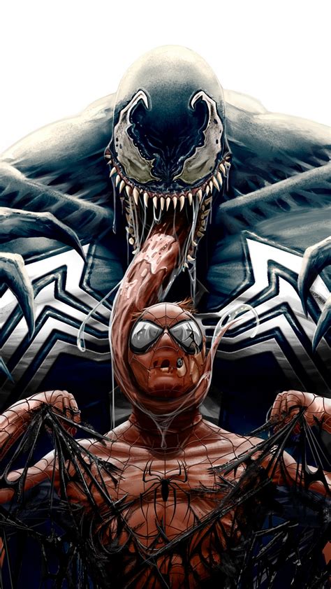 Download 1080x1920 Wallpaper Spider Man Venom Marvel Comics