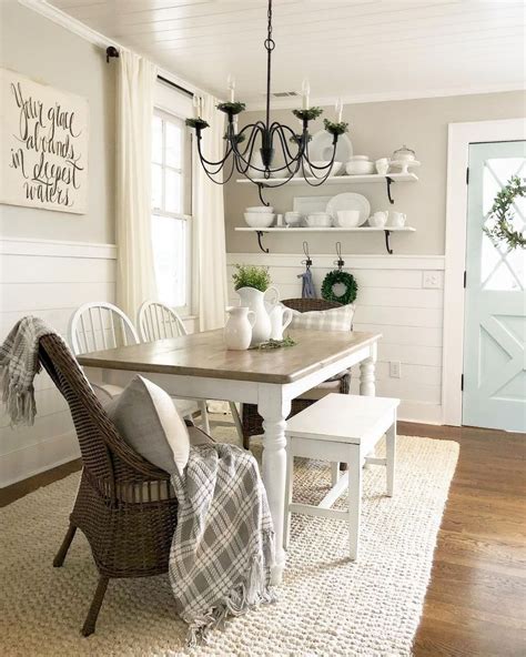 37 Elegant Farmhouse Dining Room Decor Ideas Ara Home