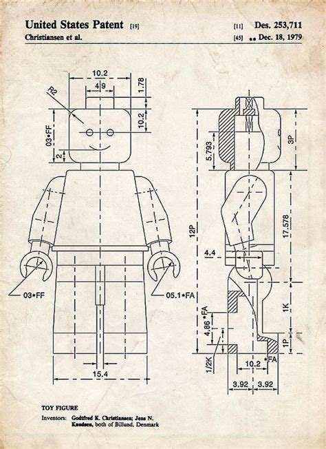 Lego Minifigure Patent Art Art Print By Stephen Chambers Patent Art