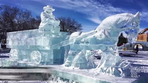 Winter Fun Comes To Winnipeg As Ice Sculptures Take Shape