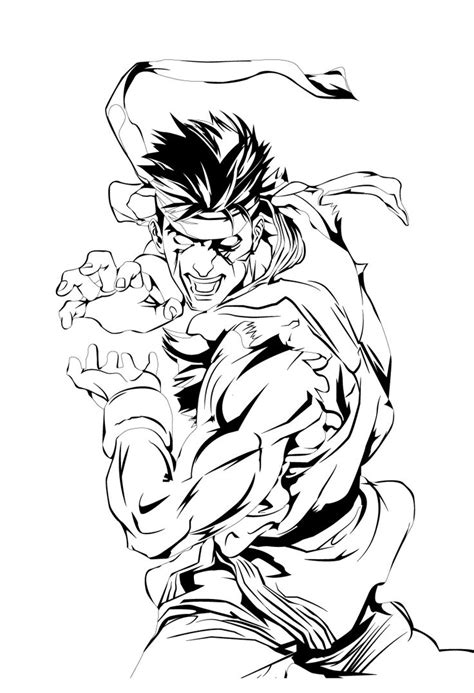 Evil Ryu Ryu Street Fighter Drawings Artwork
