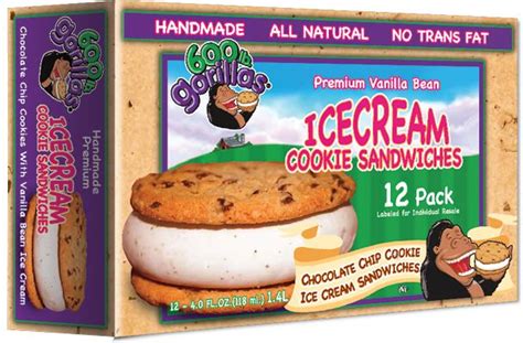Our Premium Vanilla Bean Ice Cream Sandwiches In A Pack Chip