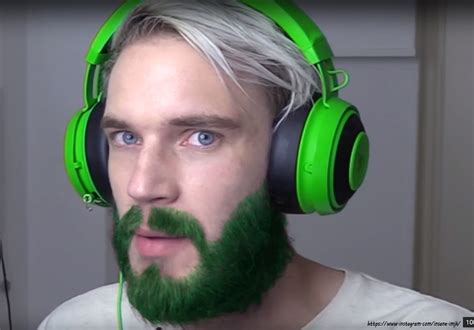 Pewdiepie With A Green Beard Pewdiepiei Wonder How I Would Look Like