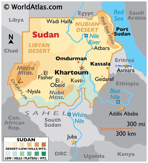 sudan large color map