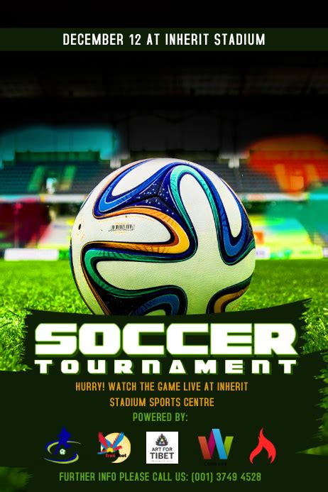 soccer tournament poster template postermywall