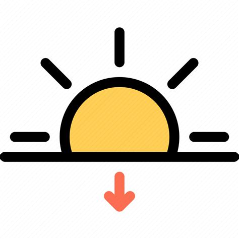 Afternoon Down Night Sun Sunset Icon Download On Iconfinder