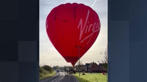 Virgin Hot Air Balloon Lands In Road In Bowburn After Passenger Fell