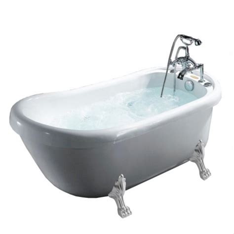 A whirlpool bath is a bath that has jets placed on the side of the bath shell, which are afterward operated by controls that are placed onto the desk of the bath, or mounted. MESA 67 in. Freestanding Clawfoot Whirlpool Bathtub with ...