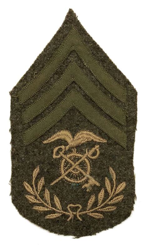 Wwi Us Army Quartermaster Sergeant Rank Chevron Insignia Wool Patch