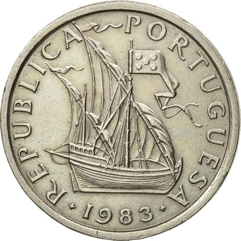 433826 Monnaie Portugal 5 Escudos 1983 Sup Copper Nickel Km591