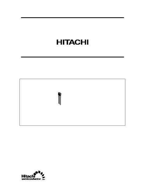 Sc Datasheet Pages Hitachi Silicon Npn Epitaxial Planar