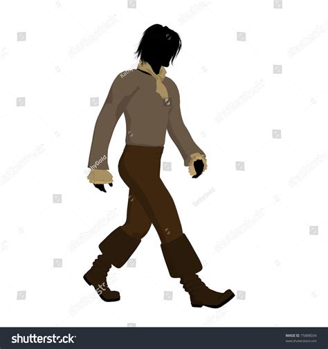 Ludwig Van Beethoven Silhouette On A White Background Stock Photo