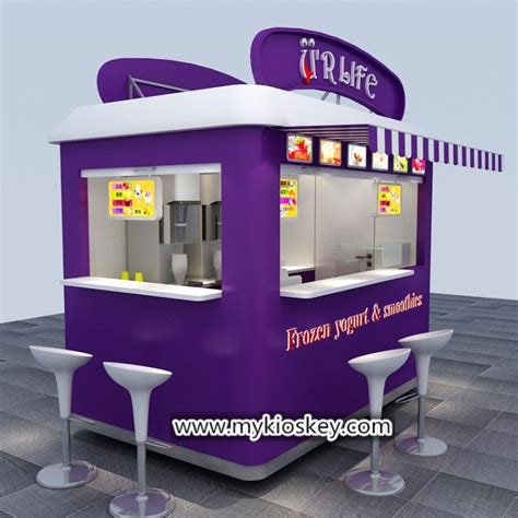 High Quality Commercial Frozen Yogurt Kiosk For Outdoor Coffee Shop