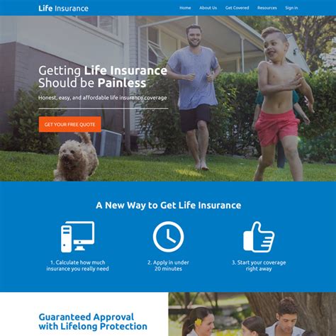 Launch a professionally designed website to generate life insurance leads. html website templates | html css website templates | coded website templates
