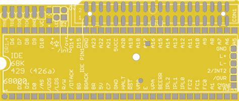 Ide68k 68000 Socket Ide Boards For Amiga V429 3940 Pin 01 Header