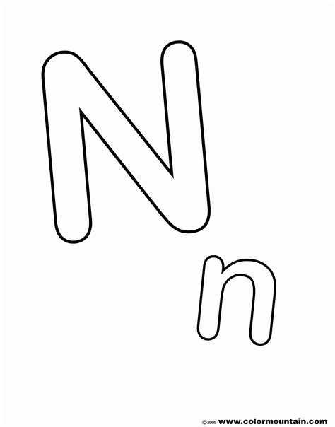 Letter N Coloring Page At Getcolorings Com Free Print