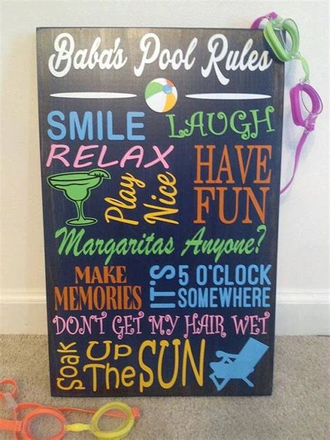 Pool Rules Sign Personalized 3500 Pool Rules Sign Personalized