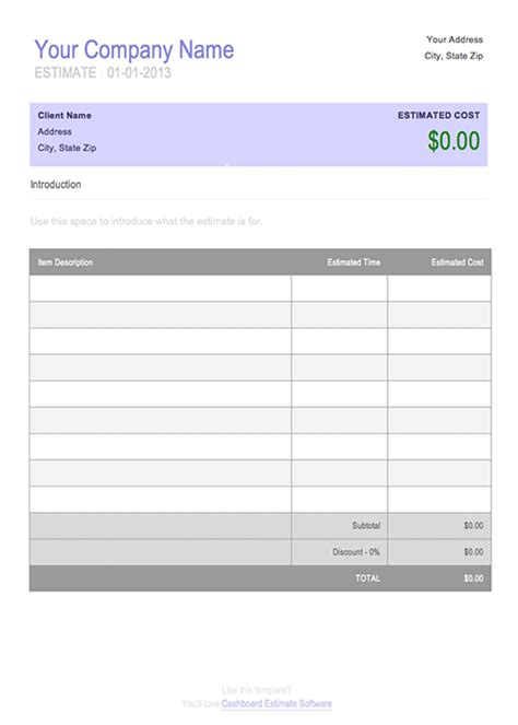 Free Invoice And Timesheet Templates Cashboard