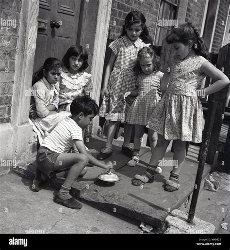 Children Playing Outside 1950s High Resolution Stock Photography And