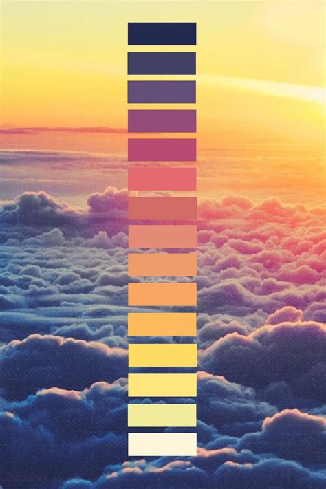 Sunset Color Palette Colour Pallette Sunset Colors Colour Schemes